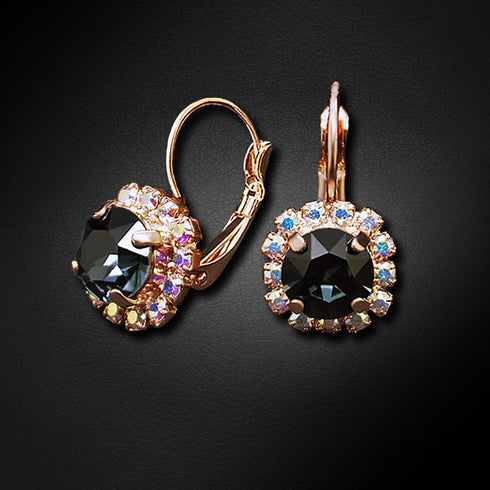 Earrings "Splendor II (Graphite)" with Swarovski™ crystals